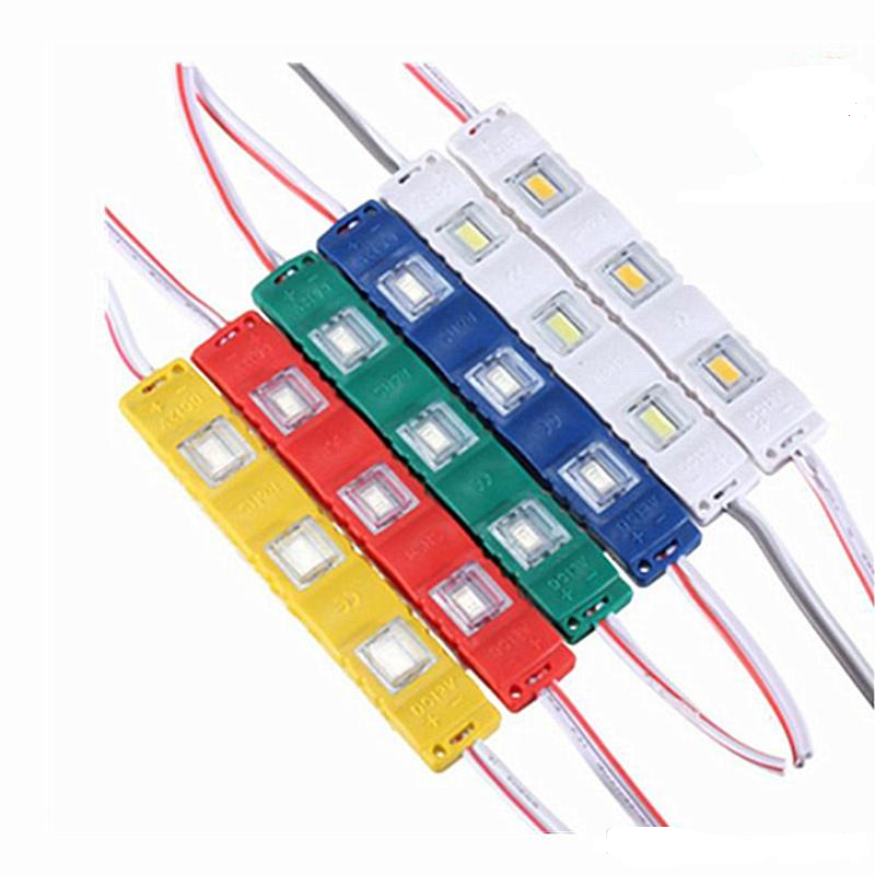 MODULI ESTERNO 3 LED 2835 SMD INSEGNE TUNING CAMPER BLU AUTO MODULI ESTERNO 3 LED 2835 SMD INSEGNE TUNING CAMPER BLU AUTO